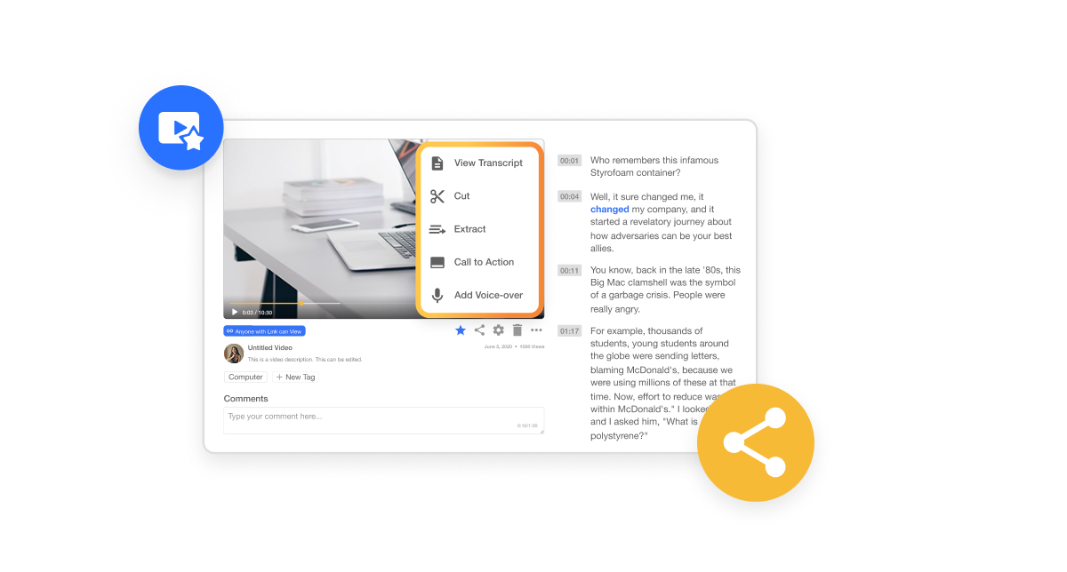 Use Visla’s AI Avatar for education to create online courses, student onboarding, and multilingual training videos.
